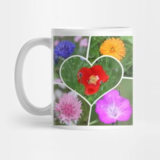 My Heart is Filled with Flowers Photo Collage Mug